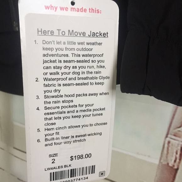 NWT BLACK LULULEMON HERE TO MOVE JACKET - - Size 2 - Picture 3 of 8